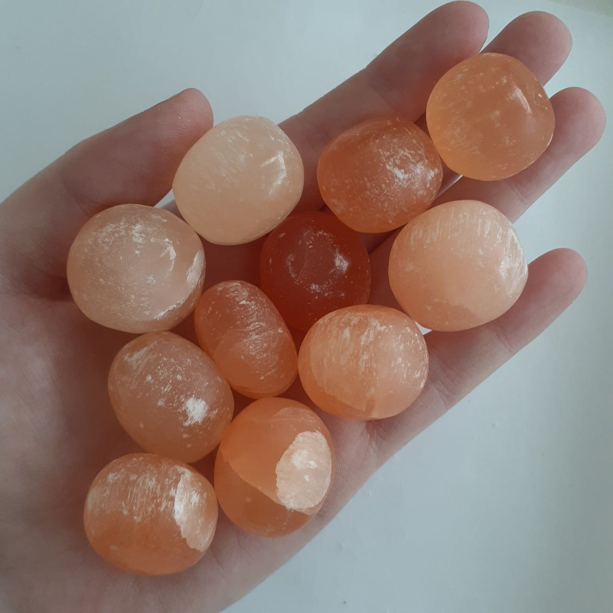 Selenite Tumbled - Orange 200g Selenite Tumbled - Orange 200g